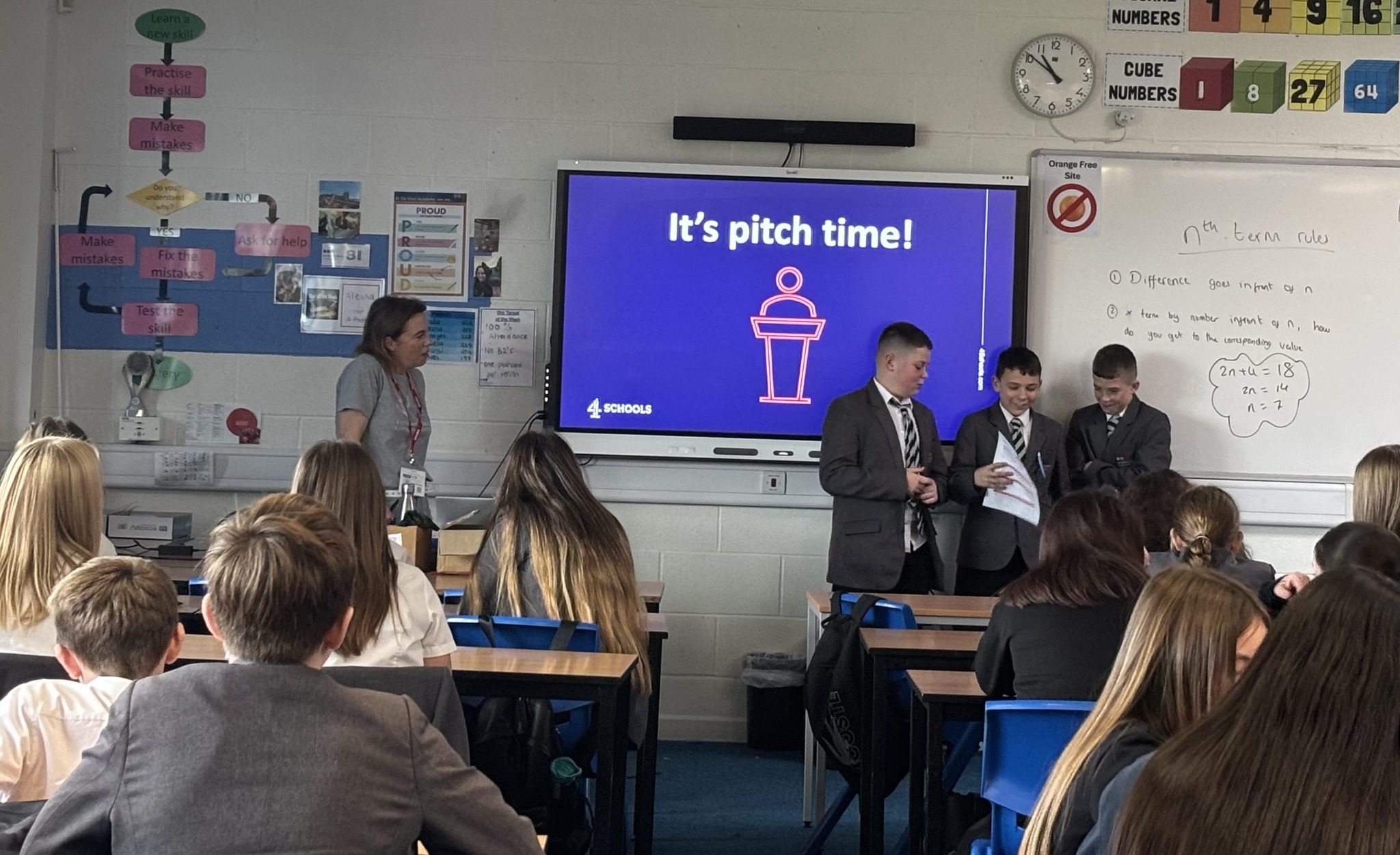 Channel 4 workshop Oct 25 pupils presenting 2