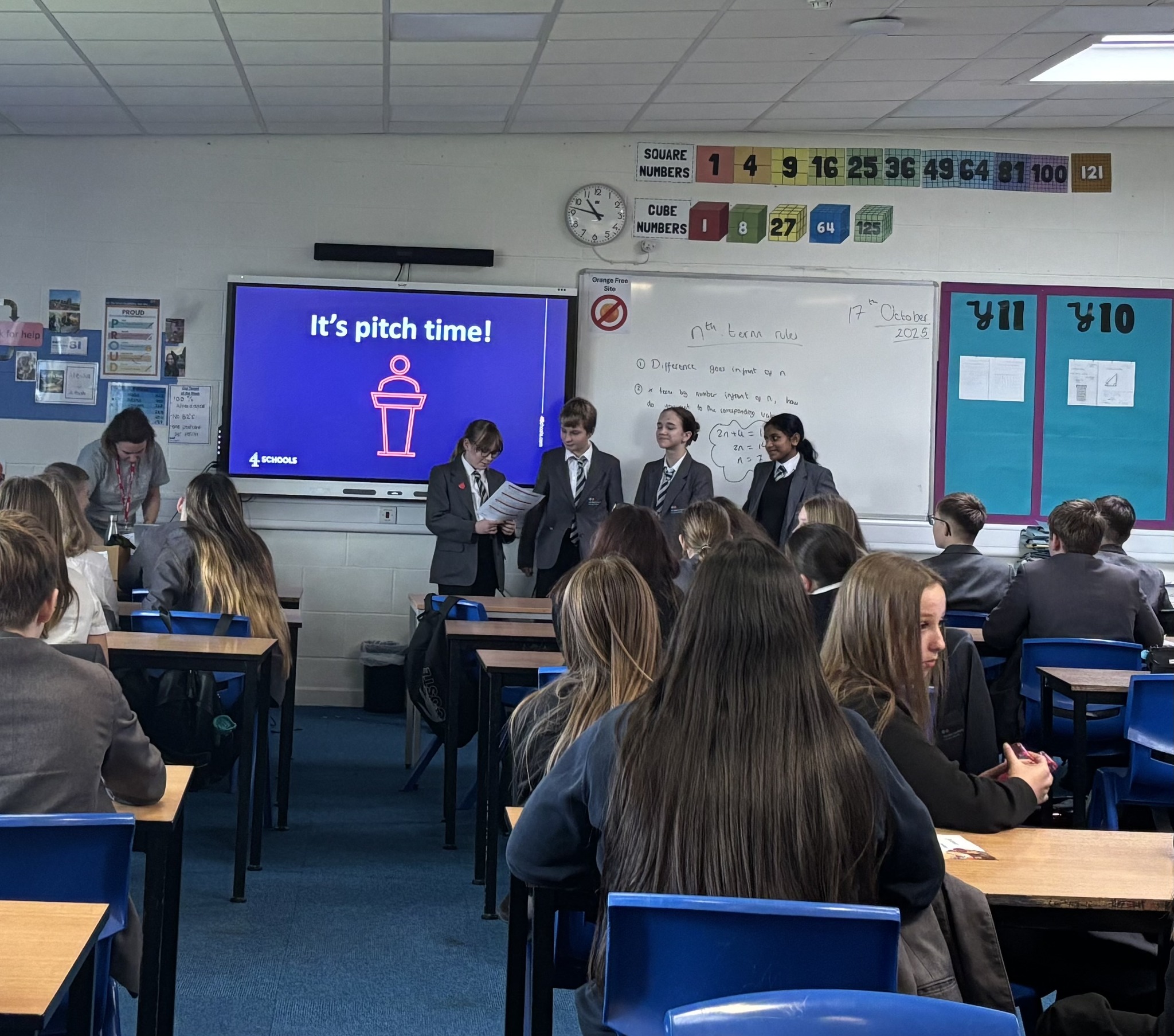 Channel 4 workshop Oct 25 pupils presenting