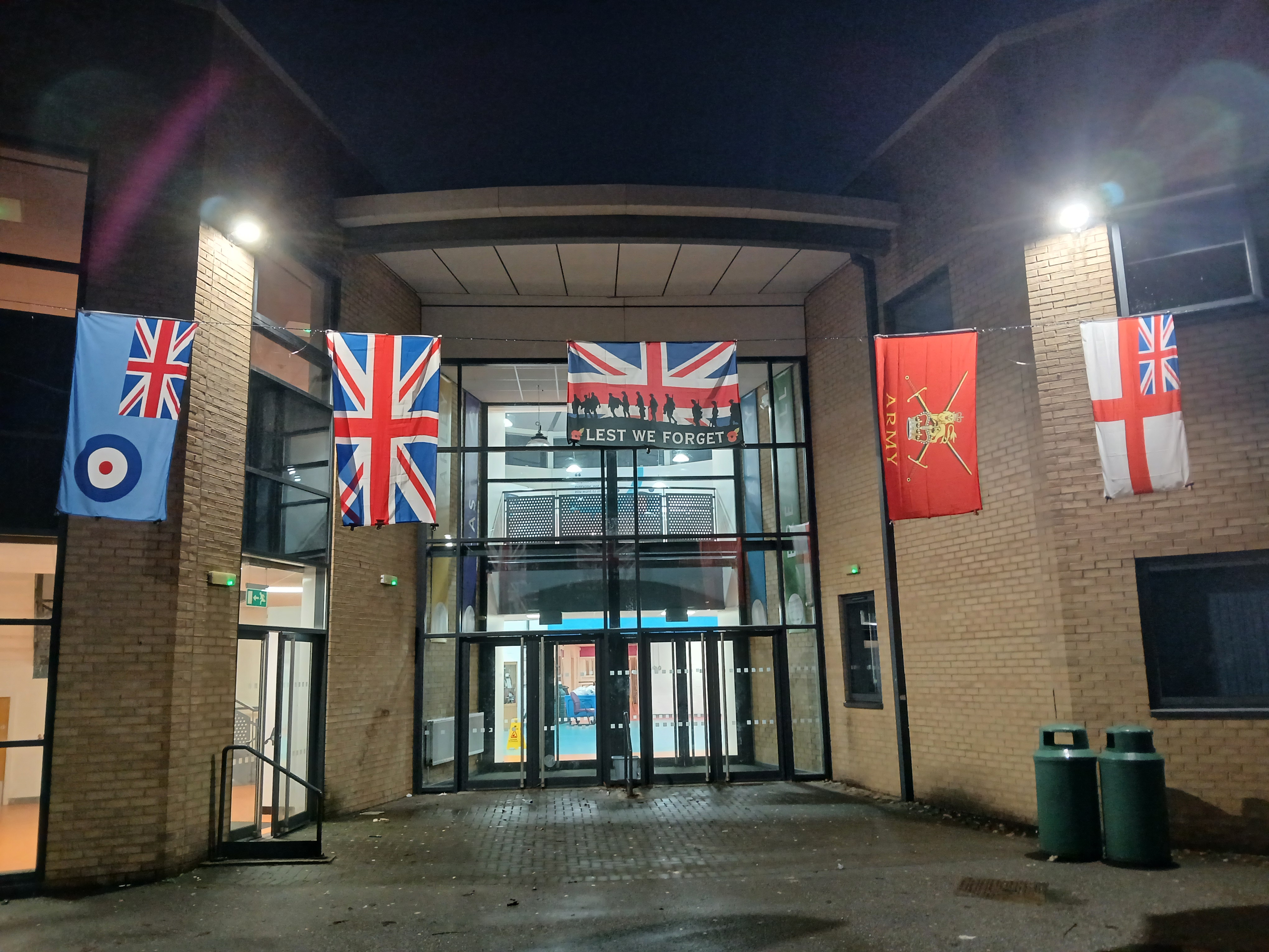 Rembrance Day flags at Da Vinci Nov25